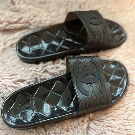 chanel pool slides replica|Chanel slides price.